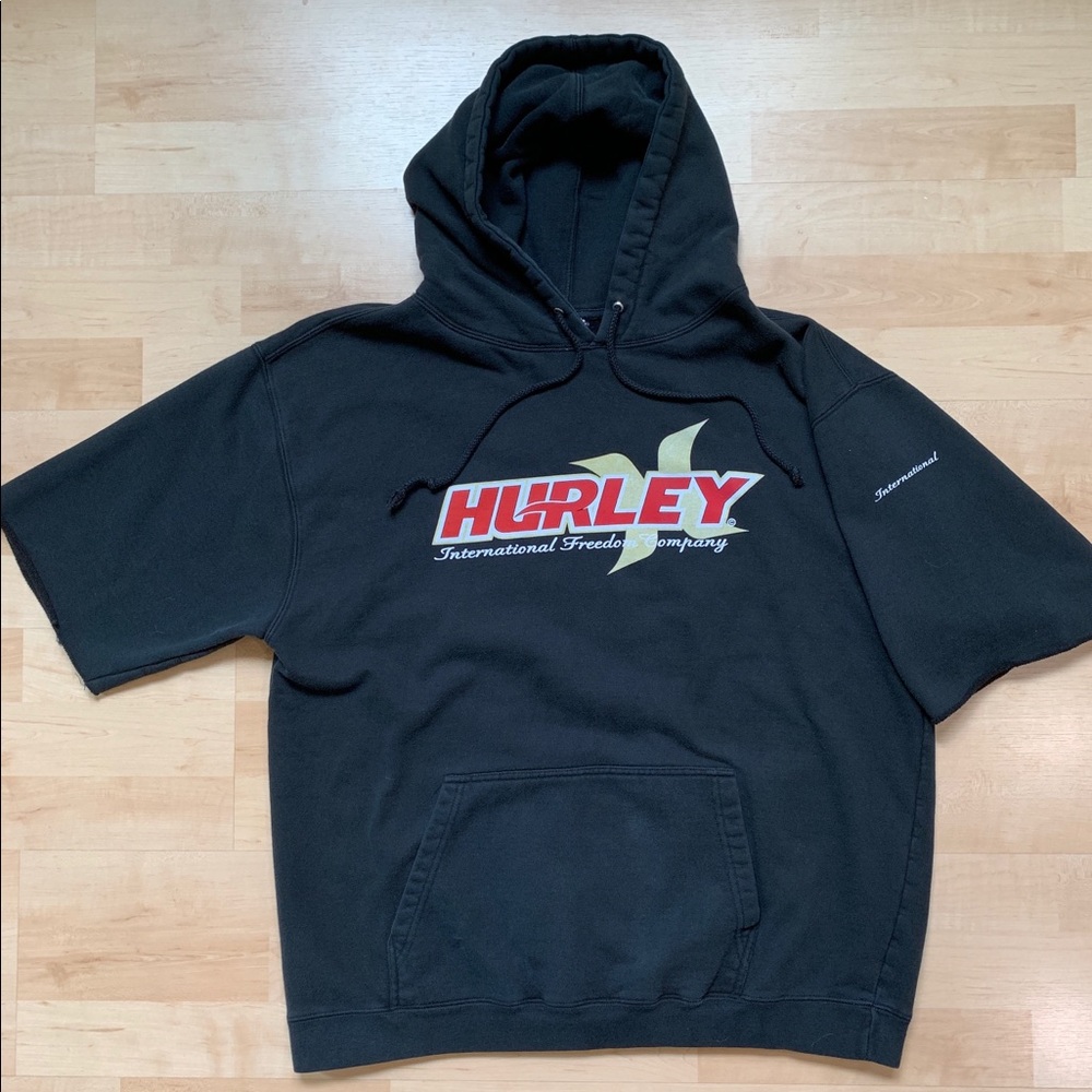 Hurley Pullover Hoodie with Short Sleeves